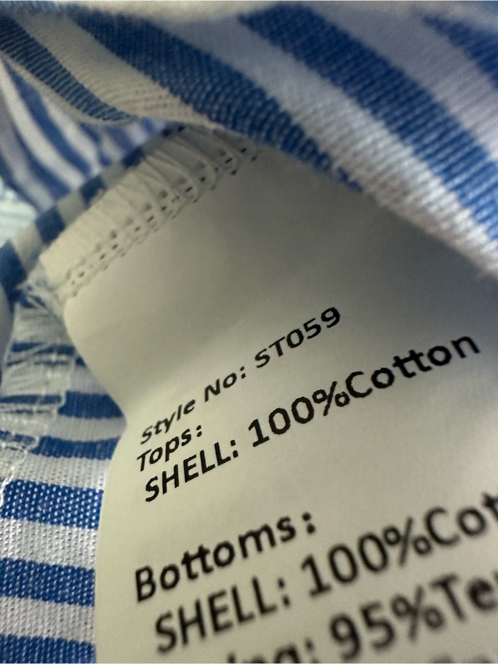 Sleeveless Blue & White Striped Tank Top - Picture 6 of 6